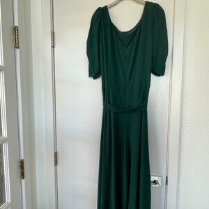 Eliza J Green Dressy Pants Jumpsuit‎  Front Stash, Short Sleeves, XXL